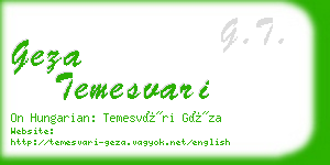 geza temesvari business card